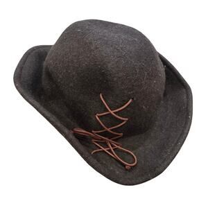 Vintage Tyrolean dark green wool felt hat, German fedora